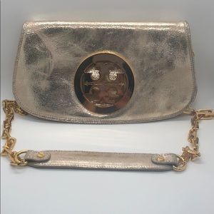 Authentic Tory Burch Gold Crossbody Purse